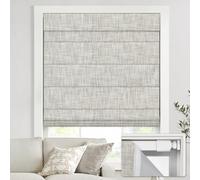 UNISHADES No Tools No Drill Cordless Roman Shades for Indoor Windows, for Window Size 21" W × 64" H - 100% Blackout - Linen - Beige (Actual Dimensions Received 20 5/8" W × 64" H)