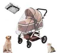 Unisize Pet Rain Cover, Snow/Rain/Wind Protection for Dog/Cat, Foldable Clear Cover, Suitable for Various Stroller Models, Take Pets Out on Rainy Days