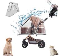 Unisize Pet Stroller Rain Cover - Foldable Clear Protection for Snow, Wind & Rain, Suitable for Various Stroller Models