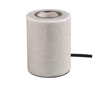 Unison Marble lamp base White gloss, Ø8x10.5 cm