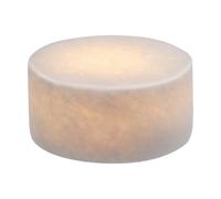 Unison Marble table candle White silk matte, Ø8x4 cm