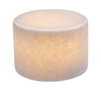 Unison Marble table candle White silk matte, Ø8x6 cm