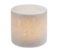 Unison Marble table candle White silk matte, Ø8x8 cm
