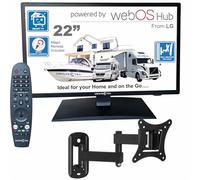 Unispectra ® 22” 12V Smart TV with webOS, Full HD ELED, Freeview and Satellite Tuner, 240V/24V/12V, 3 HDMI, 2 USB, Magic Remote - Ideal for Motorhomes, Caravans, Boats, Trucks