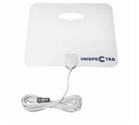 Unispectra® - Paper Thin High Gain Digital HD TV Aerial with Multiple Fixing Options for Freeview HD. Compact, Light and Portable Flat Antenna for DVB-T, DVB-T2 and DAB (F3DBW)