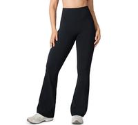 UNISSU Hugcurve No Front Seam High Waisted Flare Leggings for Women Bootcut Yoga Pants Buttery Soft Lounge Workout - 31.5'', Black, XS