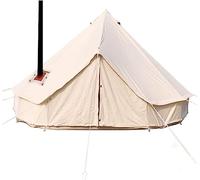 UNISTRENGH 4-Season Waterproof Cotton Canvas Bell Tent Yurt Tent with Stove Hole for Outdoor Camping Hiking Hunting Festival Party (6M/19.68(ft), Cotton Canvas Tent)