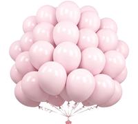Unisun Pink Balloons, 50 Pcs 12 Inch Pastel Light Baby Pink Rose Balloon