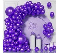 Unisun Purple Balloons - 101PCS Metallic Balloon Arch Kit for Party Decor