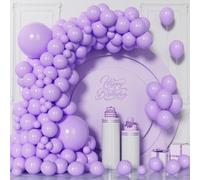 Unisun Purple Balloons-130PCS Lilac Balloon Arch Kit for Party Decorations