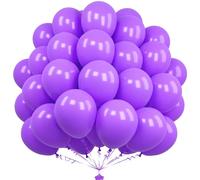 Unisun Purple Balloons - 50pcs 12" Latex Dark Purple Balloons for Girls Boys Birthday Party Bridal Baby Shower Wedding Graduation Anniversary Festival Decorations