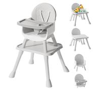 UNISWAN 6 in 1 Baby High Chair, Convertible Highchair for Babies and Toddlers (Grey)