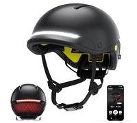 UNIT 1 FARO Smart Bike Helmet | MIPS | Front & Rear LED Lights | Crash Alert | Turn Signals & Brake Lights Compatible w/Nav Remote | Bike Certified (Blackbird with MIPS, Medium (21.7" - 23.4"))