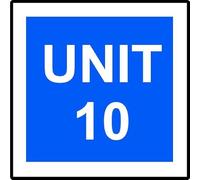Unit 10 | 40cm x 40cm | Blue/White - Dibond Aluminium Sign for Warehouses, Industrial Sites, Business Parks, and Storage Facilities