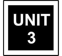Unit 3 | 40cm x 40cm | Black/White - PVC Plastic Sign for Warehouses, Industrial Sites, Business Parks, and Storage Facilities | UK-Made with Renewable Energy | Low Carbon Footprint