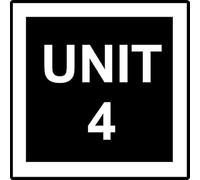 Unit 4 | 40cm x 40cm | Black/White - PVC Plastic Sign for Warehouses, Industrial Sites, Business Parks, and Storage Facilities | UK-Made with Renewable Energy | Low Carbon Footprint