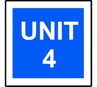 Unit 4 | 40cm x 40cm | Blue/White - PVC Plastic Sign for Warehouses, Industrial Sites, Business Parks, and Storage Facilities | UK-Made with Renewable Energy | Low Carbon Footprint