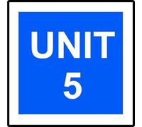 Unit 5 | 40cm x 40cm | Blue/White - PVC Plastic Sign for Warehouses, Industrial Sites, Business Parks, and Storage Facilities | UK-Made with Renewable Energy | Low Carbon Footprint