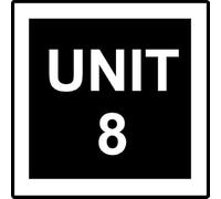 Unit 8 | 30cm x 30cm | Black/White - Dibond Aluminium Sign for Warehouses, Industrial Sites, Business Parks, and Storage Facilities