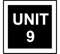 Unit 9 | 40cm x 40cm | Black/White - Dibond Aluminium Sign for Warehouses, Industrial Sites, Business Parks, and Storage Facilities