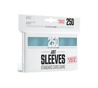 Just Sleeves | Value Pack | 250 Card Sleeves | Transparent | Glossy Look | Standard Size 66x92 mm | Color Code: Gray | Board Game | Accessory