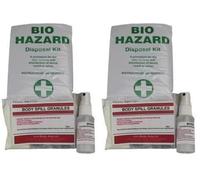 Unit Medic Aids RES030 Biohazard Body Fluid Spillage Clean Up Kit (Pack of 2)