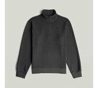 Unit Washed Half Zip Sweater - Black - Men M