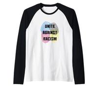 Unite Against Racism T Shirt | Anti Trump & No Racism Raglan Baseball Tee