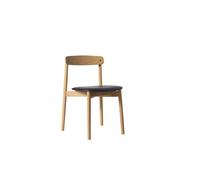 Unite Dining Chair White Pigmented Oak/Leather