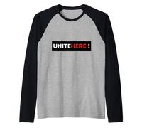 Unite HERE! Local Union Strong Hospitality Workers Apparel Raglan Baseball Tee