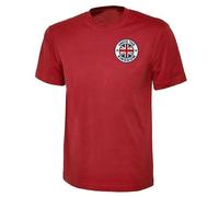 Unite The Kingdom Embroidered T-Shirt, Union Jack Flag Badge Tee Shirt, UK Pride Left Chest Embroidery Shirt, Patriotic Tee
