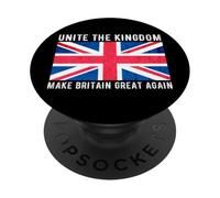 Unite The Kingdom Make Britain Great Again British UK Flag PopSockets Adhesive PopGrip