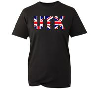 Unite The Kingdom March T-Shirt, Funny UTK Union Jack Proud British UK Flag Colours Pride Union Support Sept 13 Event Shirt, Gift Unisex Tee Top (Black, L)