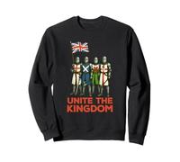 Unite The Kingdom. Union Jack knights retro Sweatshirt