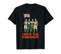 Unite The Kingdom. Union Jack Knights Retro T-Shirt