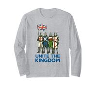Unite The Kingdom. Union Jack Medieval Knights Long Sleeve T-Shirt