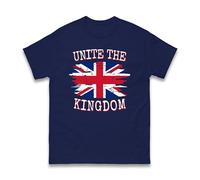 Unite The Kingdom Union Jack T-Shirt - UTK British Pride Unity UK Flag for Men Women Unisex Kids Adults Tee Top (Navy, M)