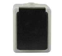 Unitec 46244L Socket 1 Gang AP FR Dark Grey, Darkgray