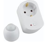 Unitec 47598X Wireless Motion Sensor Plug Adapter, 15m 100° White Funk Steckdose