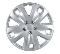 Unitec 74852 Hockenheim Hub Caps in 100 % 4 Set 15 inch Silver - Car Wheel Trims (Set of 4)