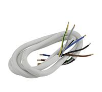 UNITEC Cooker connection cable H05VV-F 5G 2.5 mm², 2 m, white, for low and medium mechanical stress