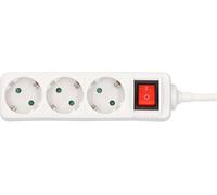 UNITEC table socket 3 x with switch 1.4 m white
