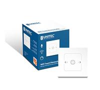 UNITEC WiFi Touch Dimmer, Control via Smartphone, Tablet or Button, Touch Function, with Time Programmes, Integrated Lighting, White