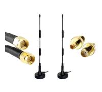 UniteCom 2 x Heavy Duty High Gain 4G/5G Whip Antenna Omni Directional Strong Magnetic Mount SMA TS9 External Indoor Outdoor Internet Mobile Broadband Aerial Three 02 EE Vodafone