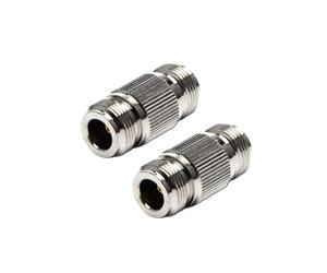 UniteCom 2 x N-Type Female to N-Type Female Low Loss Adapters Straight Socket RF Coax Antenna Barrel Connector Gender Changer 4G 5G Wi-Fi LoRa Helium UHF VHF