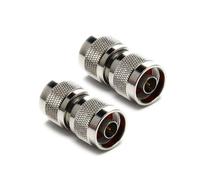 UniteCom 2 x N-Type Male to N-Type Male Low Loss Adapters Straight Plug RF Coax Antenna Barrel Connector Gender Changer 4G 5G Wi-Fi LoRa Helium UHF VHF
