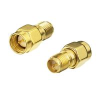 UniteCom 2 x RP-SMA Female to SMA Male Low Loss Adapters Straight Socket RF Coax Antenna Barrel Connector 4G 5G Wi-Fi LoRa Helium RF UHF VHF