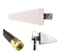 UniteCom 4G 5G High Gain Directional LPDA Yagi Antenna 11dBi 10 Meter LMR195 Cable 50 Ohm 600MHz-6GHz IP67 Indoor/Outdoor Waterproof LTE Aerial Three 02 Vodafone EE (Single Antenna - 10M Cable)
