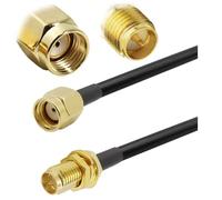 UniteCom 5 Meter Ultra Low Loss RP-SMA Female to Male LMR195 Antenna Extension Cable 50Ohm Wi-Fi LoRa RF WLAN Mobile Wireless Network Coaxial Aerial Wireless Router (5 Meter)