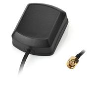 UniteCom High Gain GPS GLONASS GALILEO Adhesive Active Antenna IP67 Navigation Vehicle Car Truck Boat Caravan Camper Van Satnav 3 Meter Cable SMA Male Connector External Sticky Aerial Waterproof